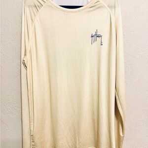 Guy Harvey Beige Long Sleeve Men's Tee size Large GUC